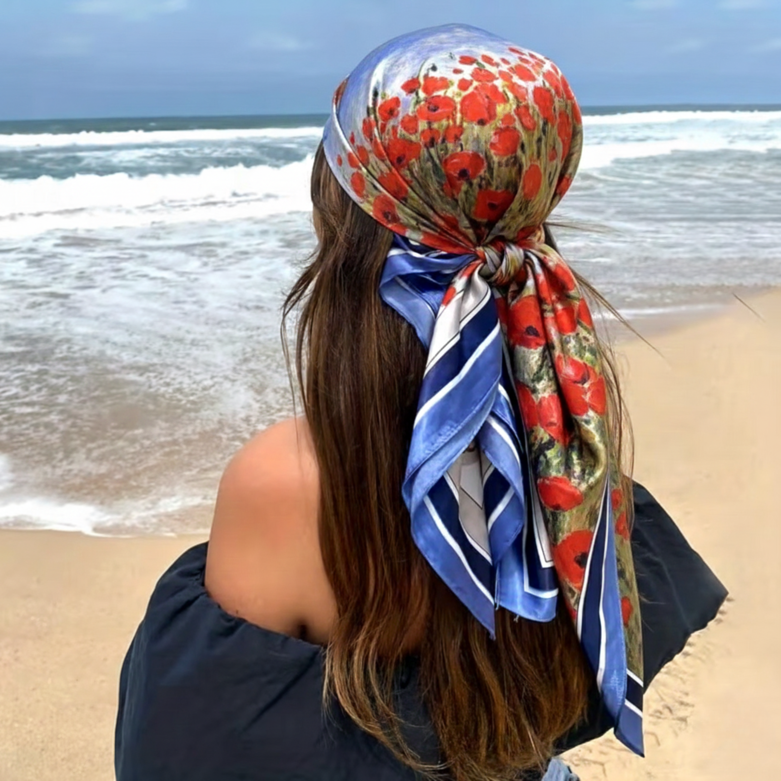 "Art Museum" Large Square Silk Scarf