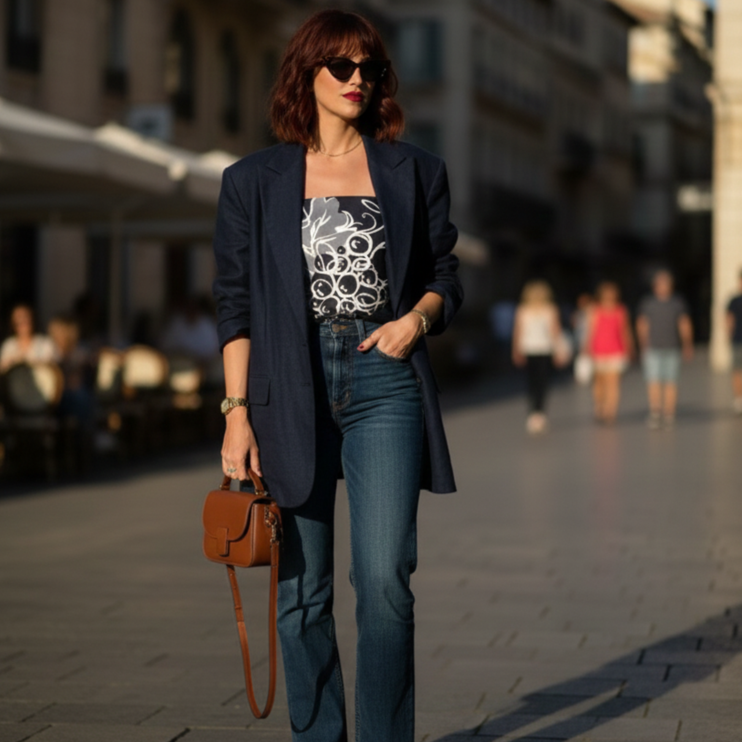 "The Luxe Bridle" Large Square Silk Scarf