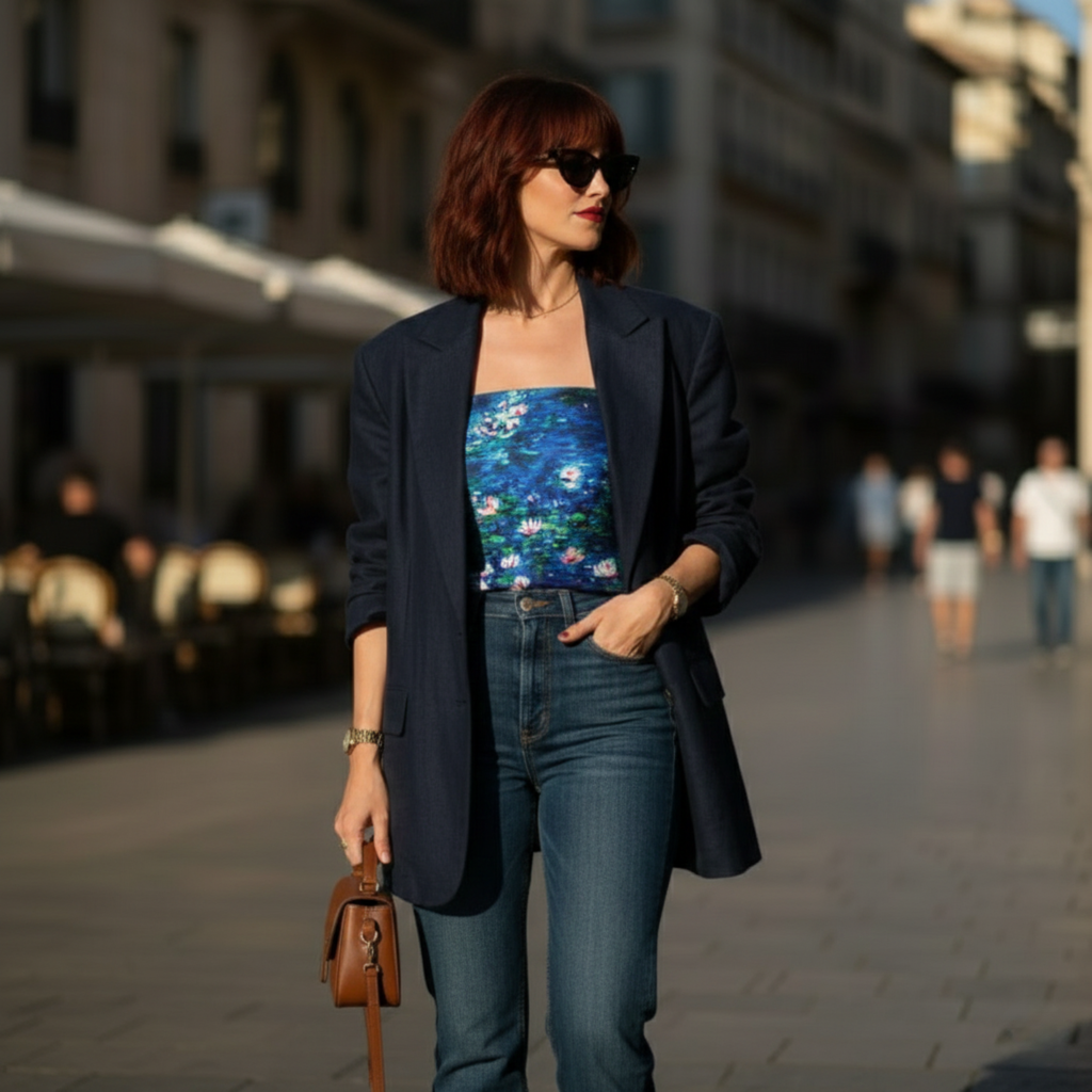 "Art Museum" Large Square Silk Scarf