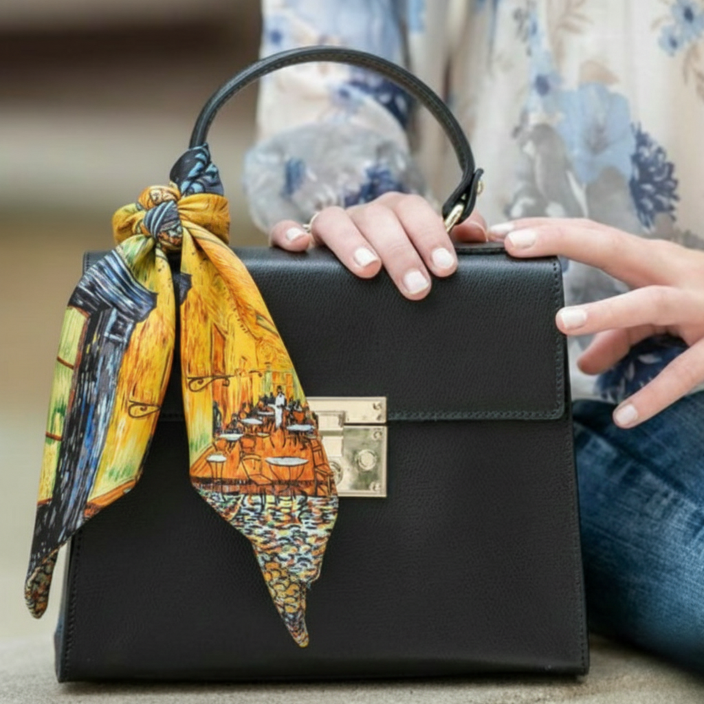 "Art Museum" Large Square Silk Scarf