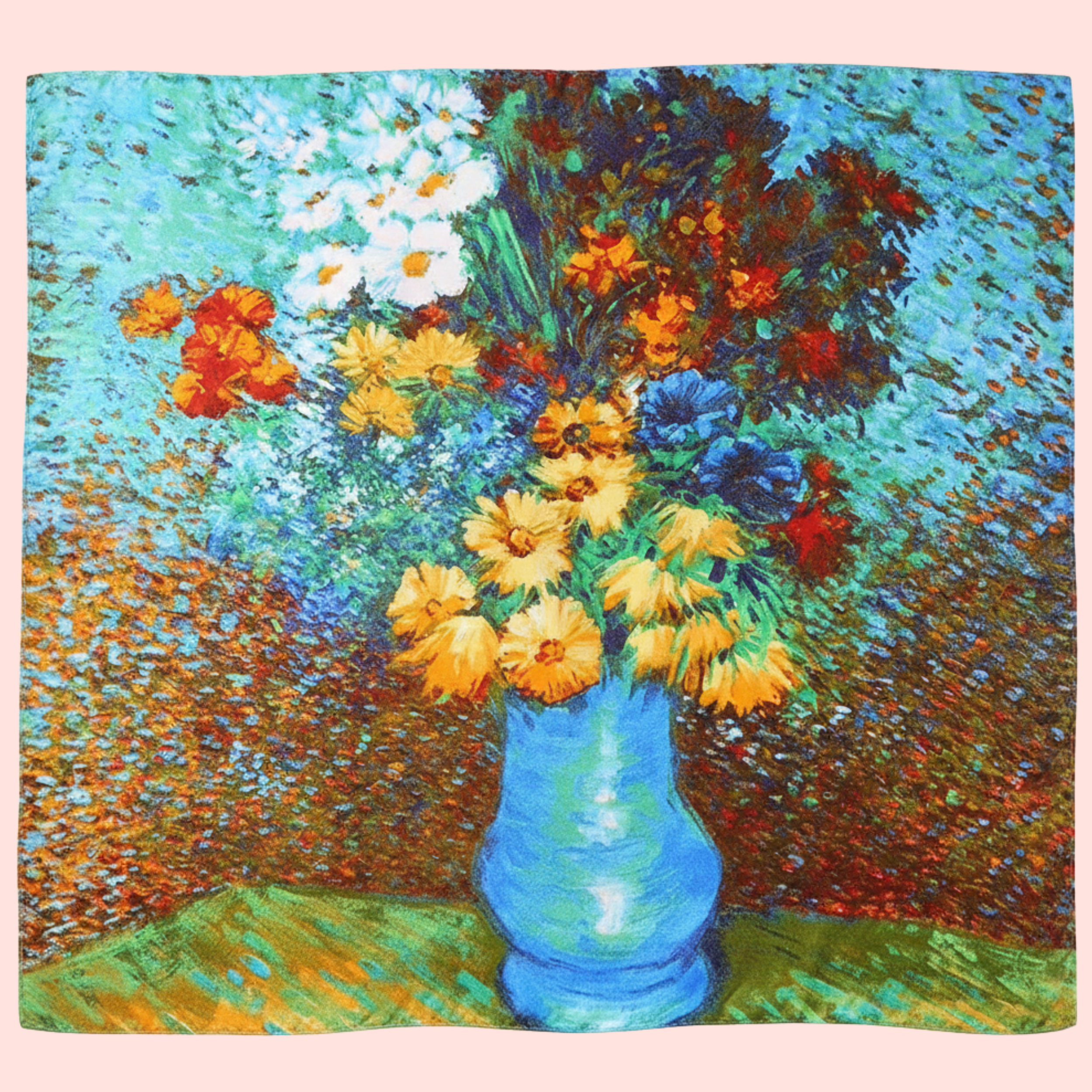 "Art Museum" Large Square Silk Scarf