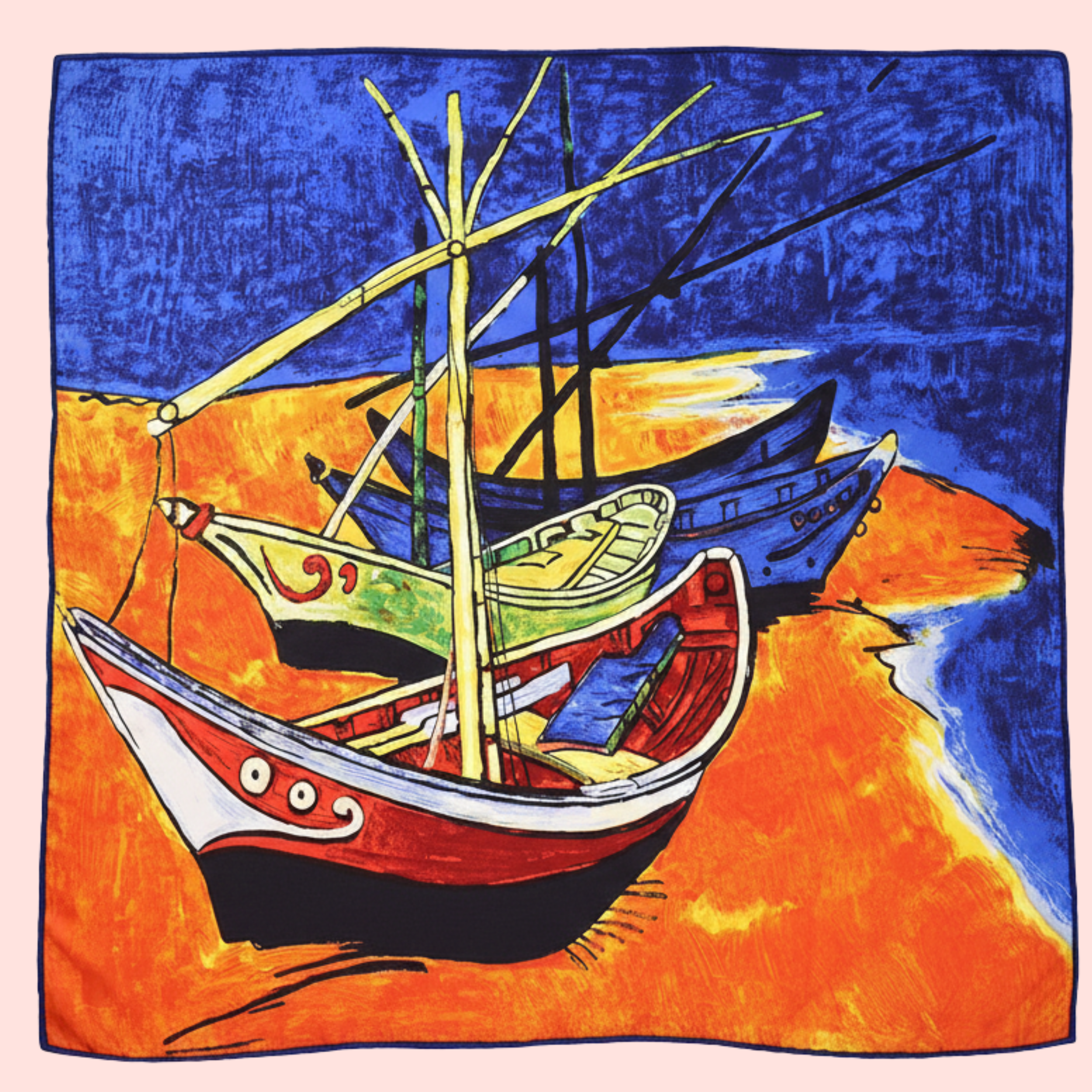 "Art Museum" Large Square Silk Scarf