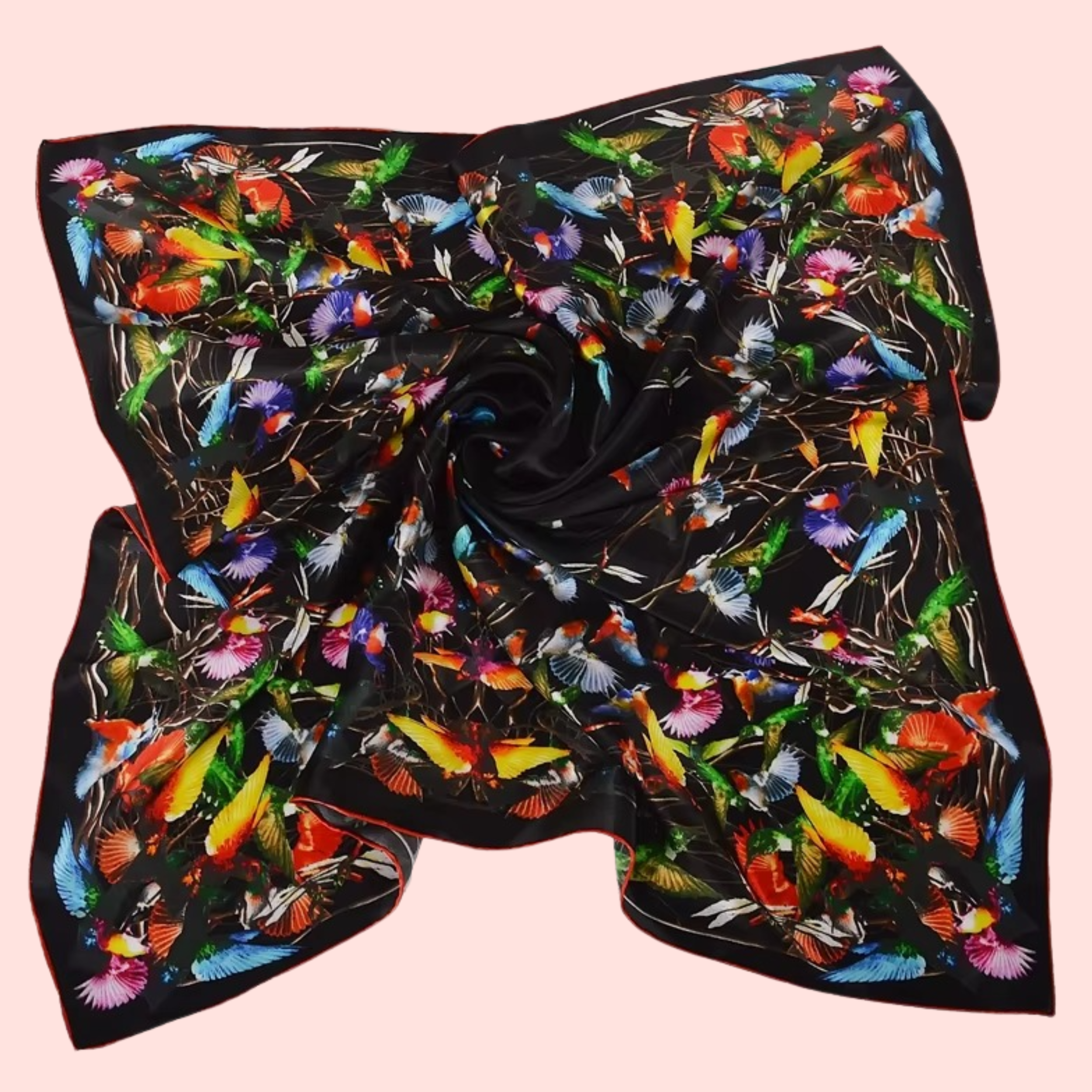 "The Luxe Bridle" Large Square Silk Scarf