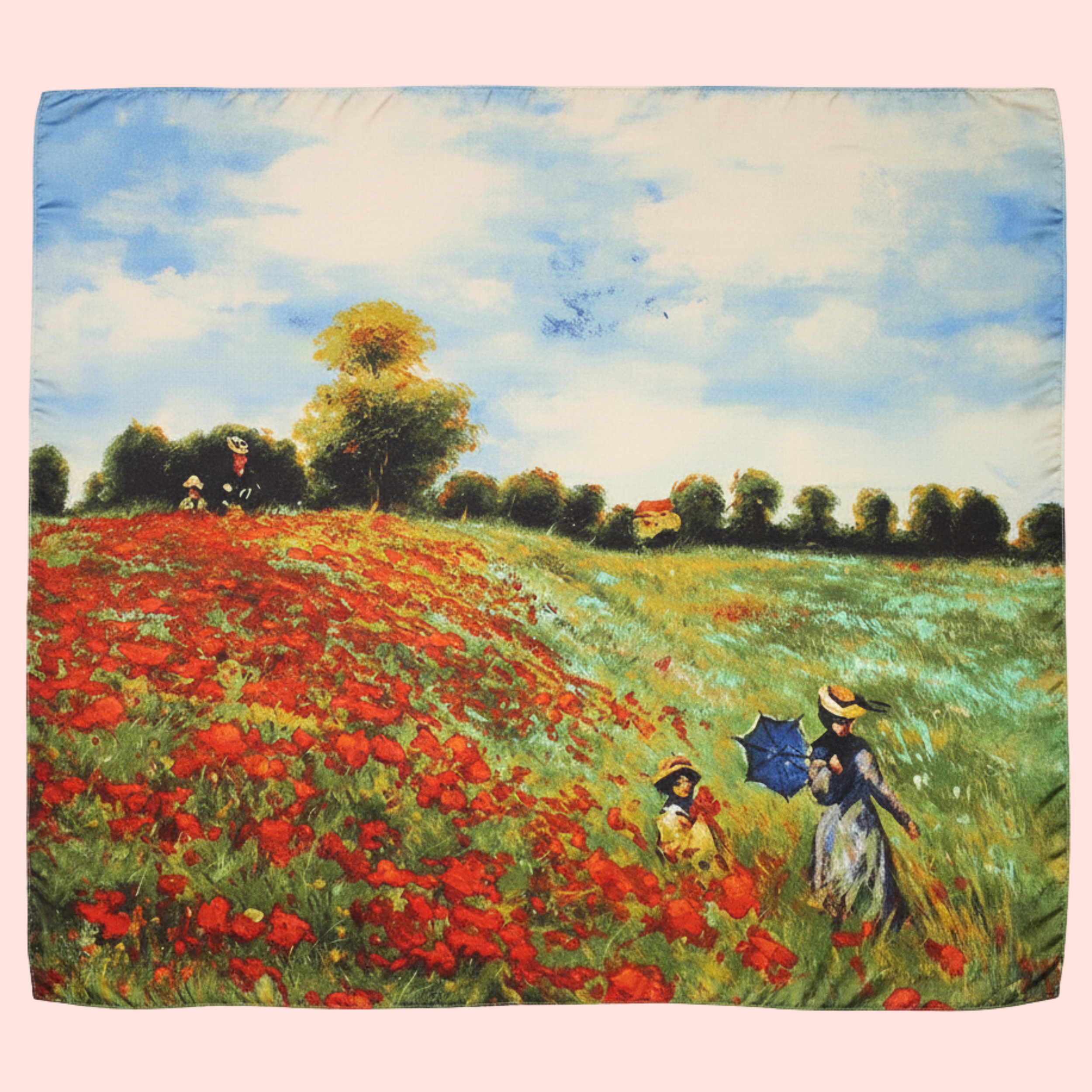 "Art Museum" Large Square Silk Scarf