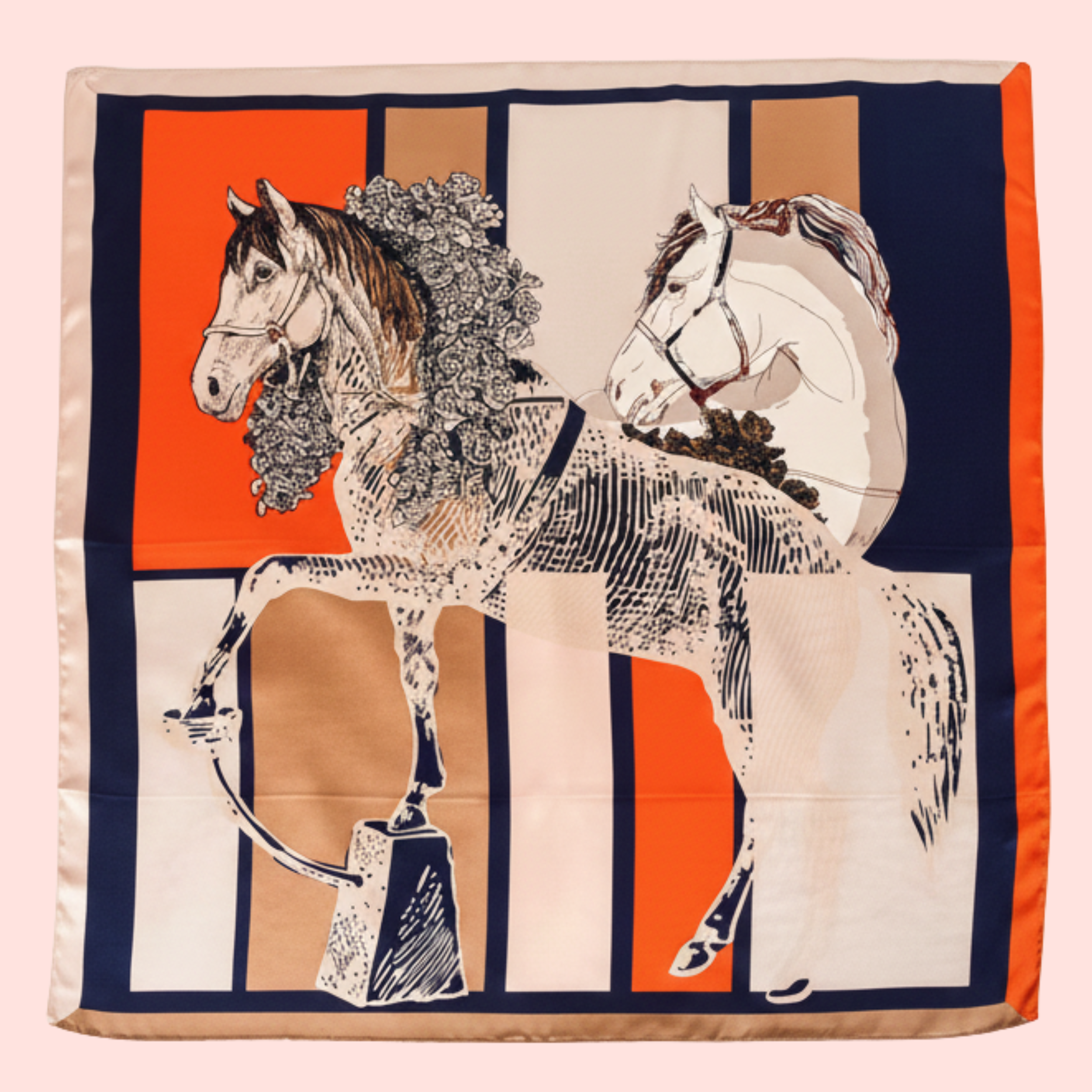 "The Royal Tapestry" Large Square Silk Scarf