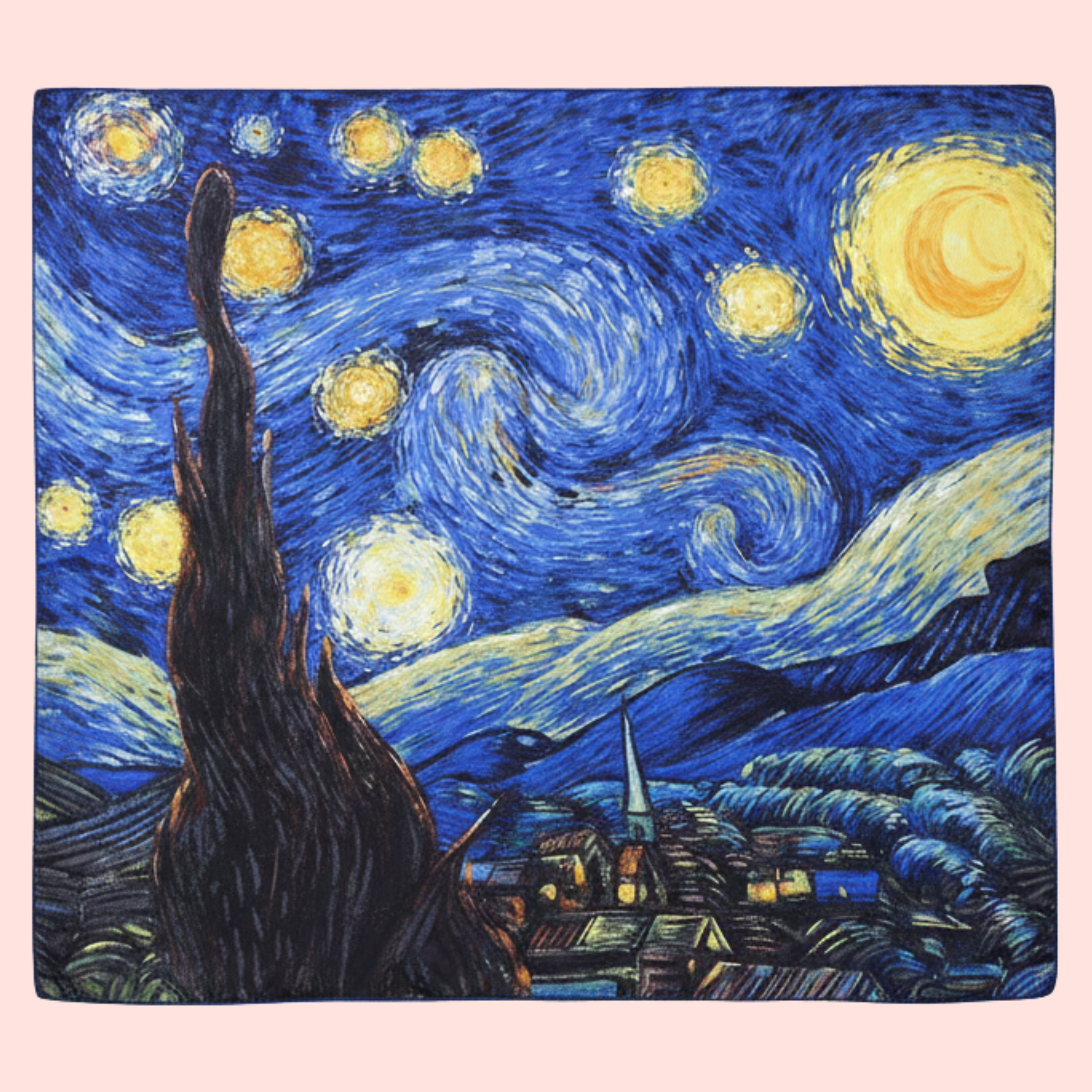 "Art Museum" Large Square Silk Scarf